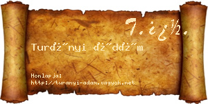 Turányi Ádám névjegykártya
